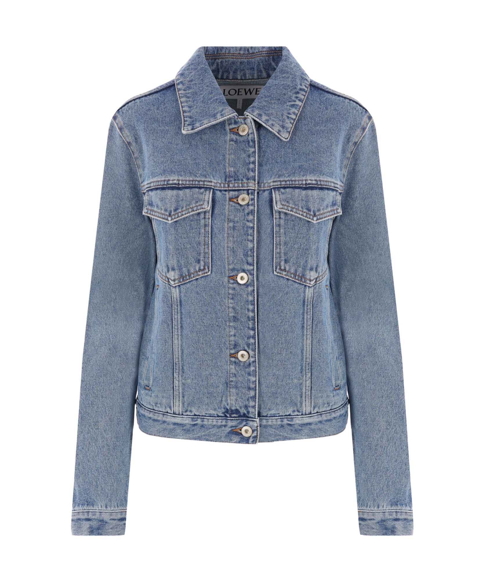 Shop Loewe Anagram Jacket In Denim In Blue