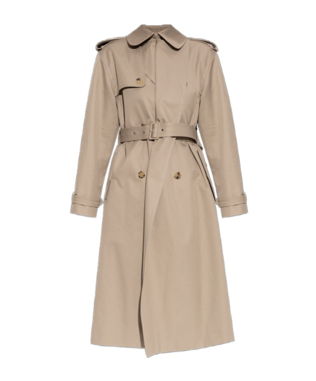 Alexander Mcqueen Alexander Mc Queen Beige Cotton Trench Coat In Brown