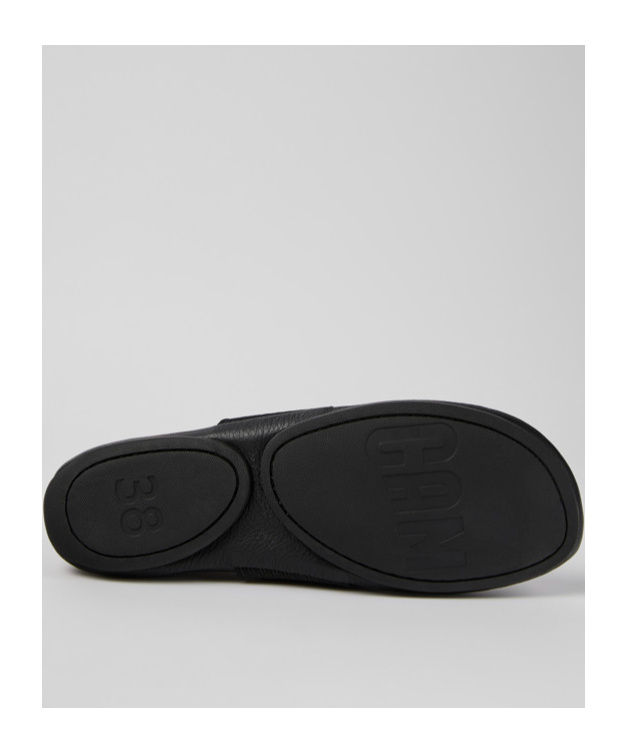 Camper Right Nina Leather Ballerina Flat In Black