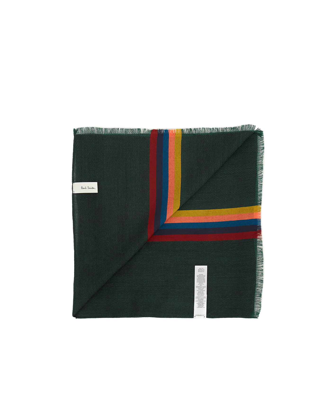 Paul Smith Fringed Scarf In Green