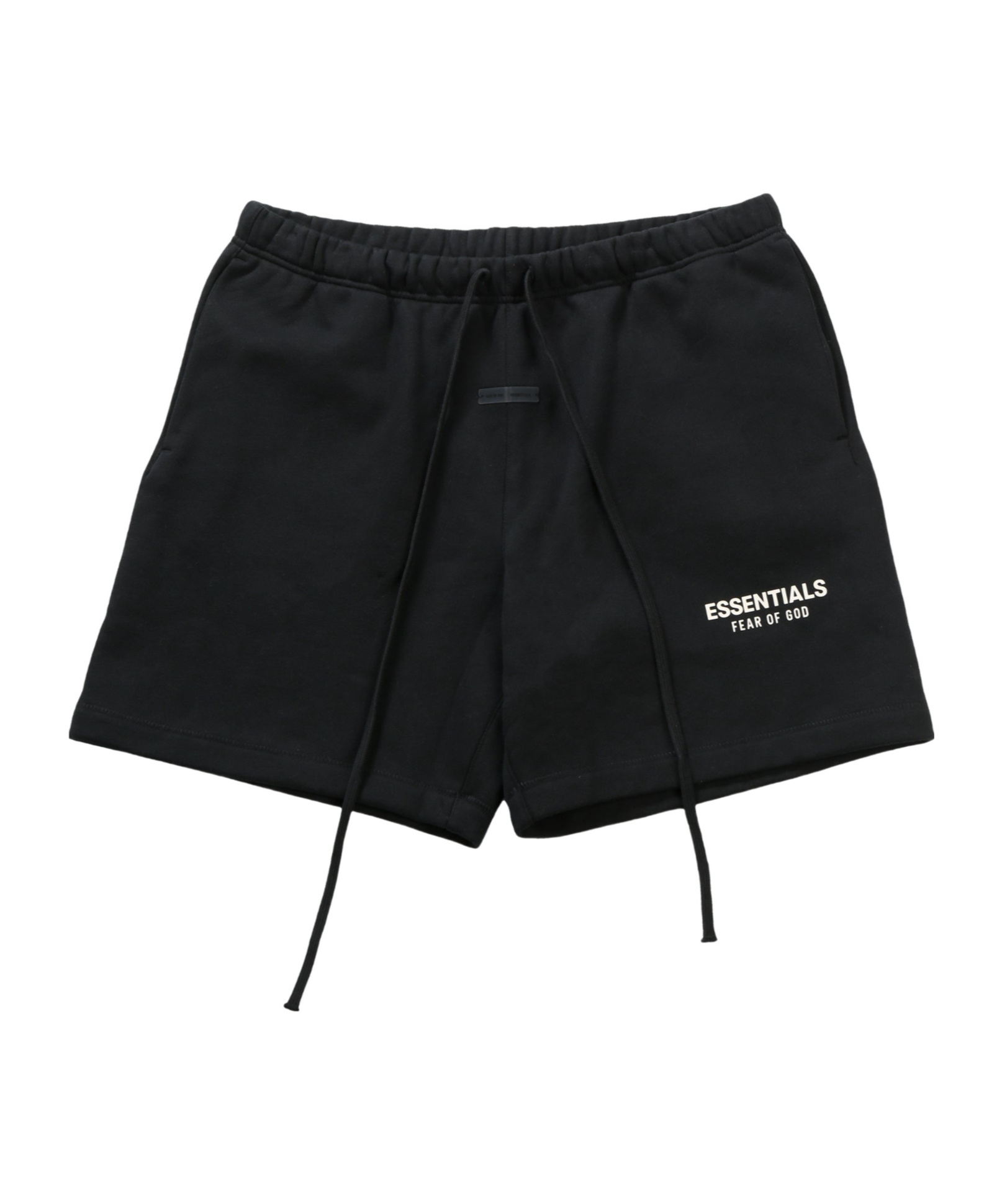 Essentials Emblem-tied Shorts In Black