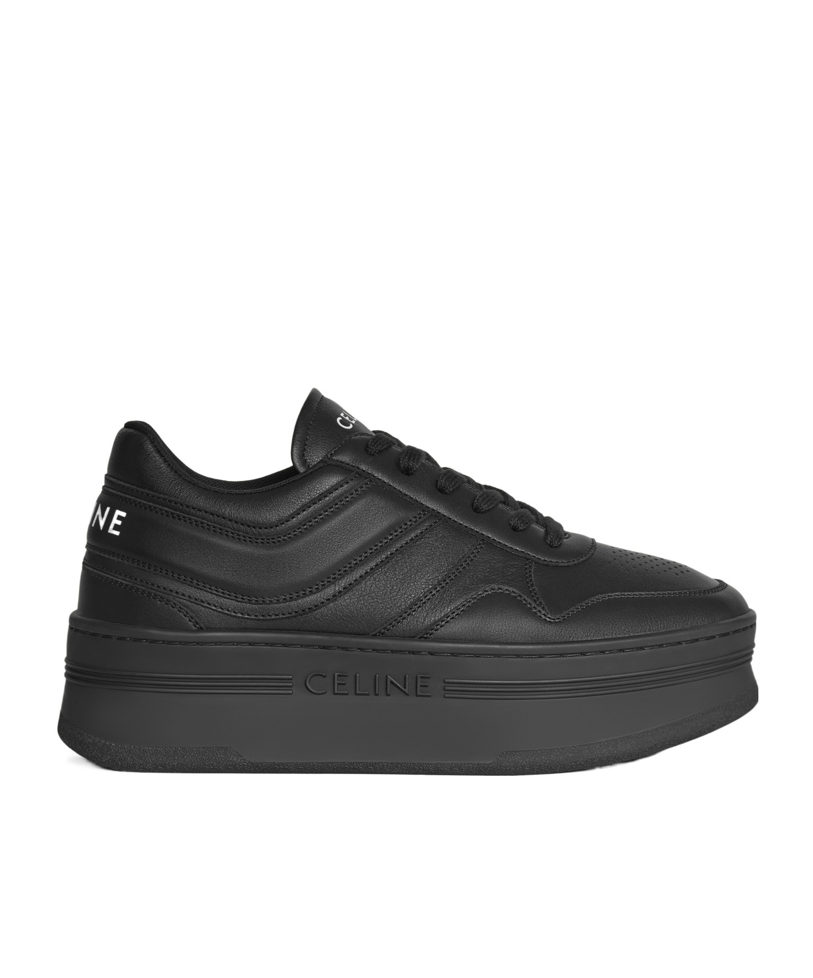 Celine Lace-up Wedge Loafers In Animal Print