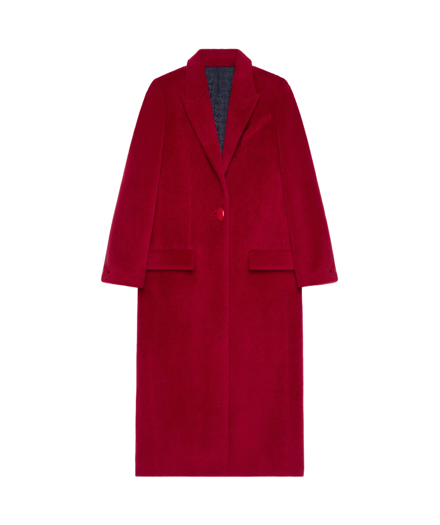 Givenchy Coat In Alpaca Wool In Red