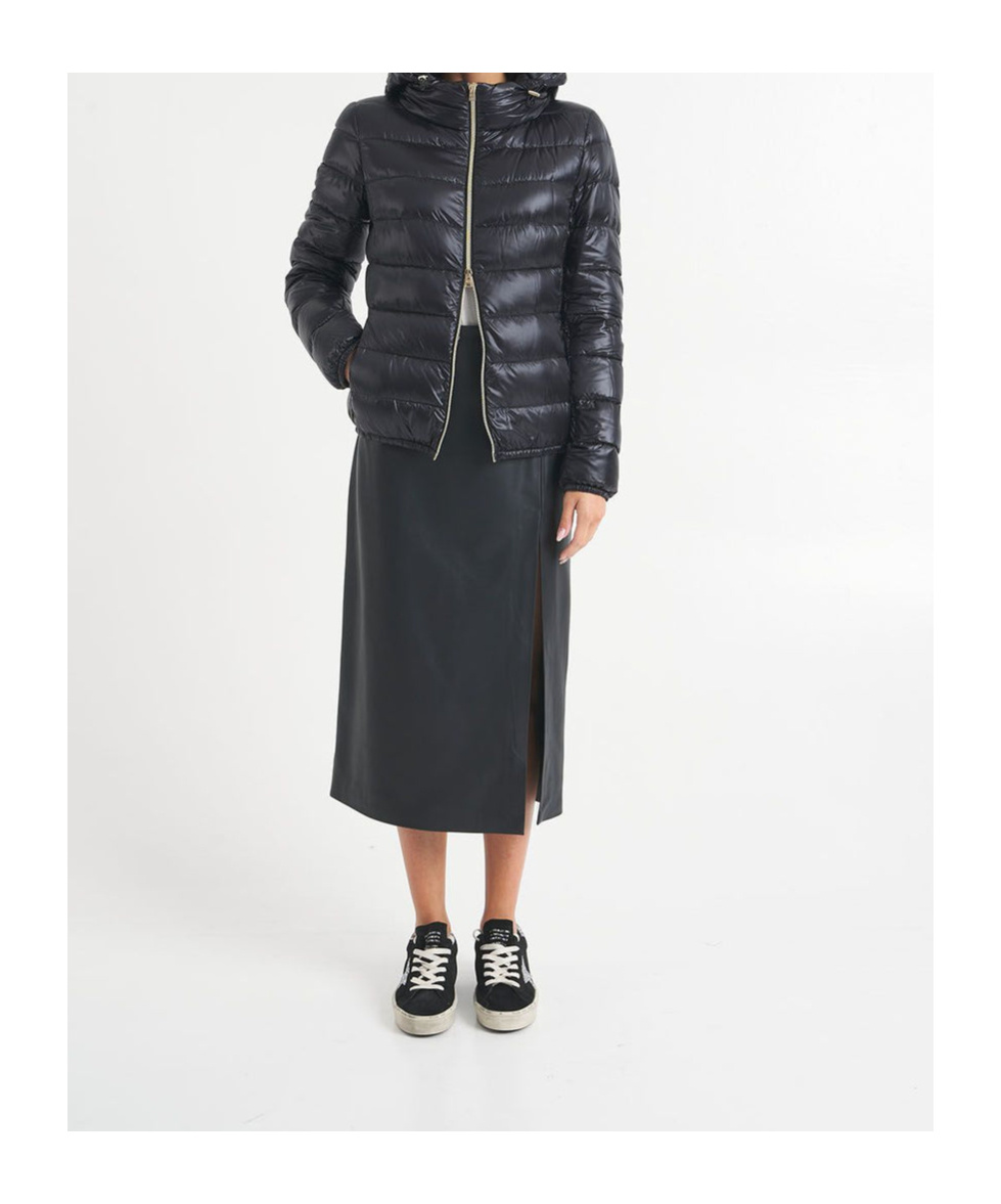 Herno Giada Hooded Quilted Down Jacket In Black