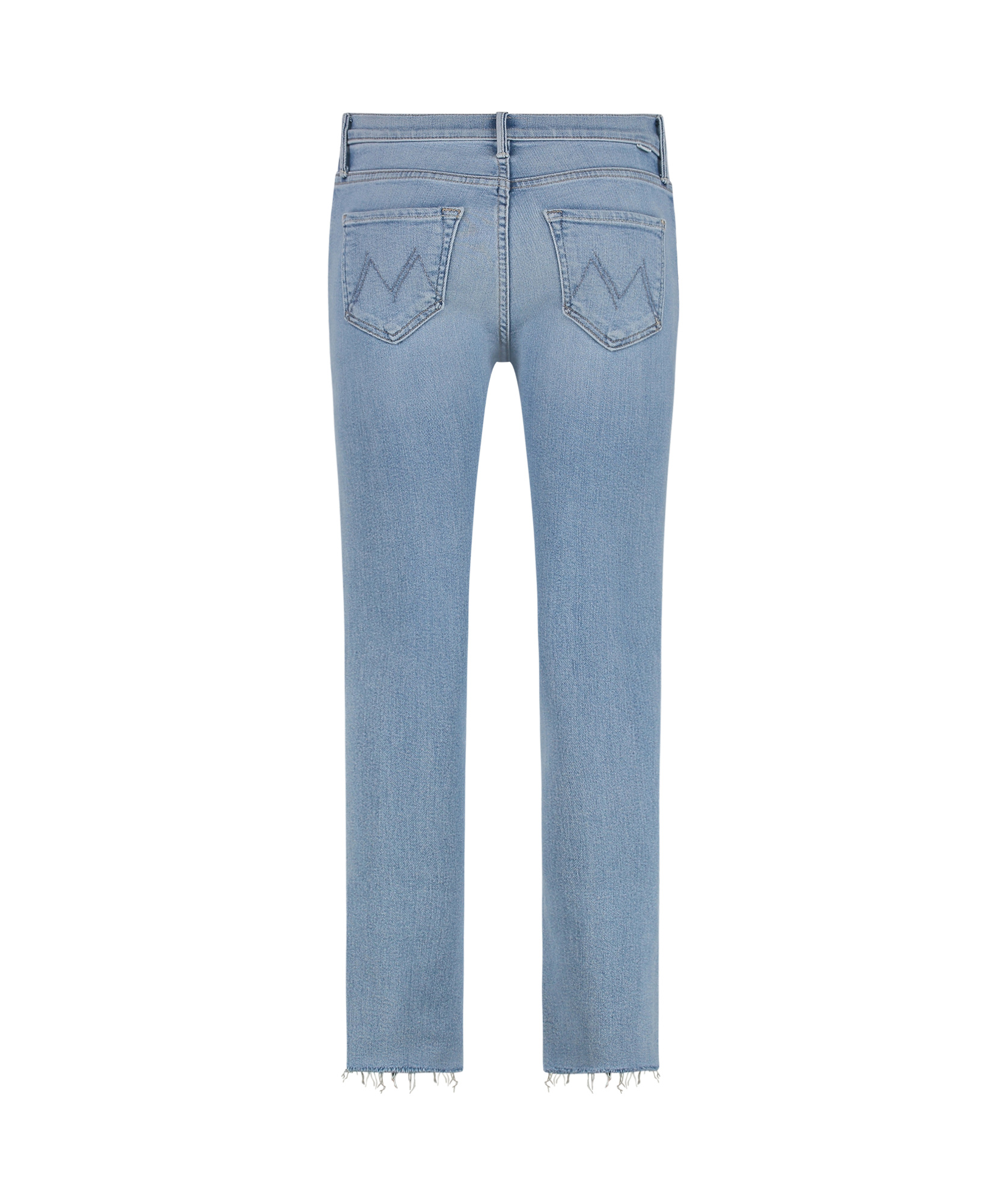 Mother Dazzler Ankle Fray Straight Leg Jeans In Blue