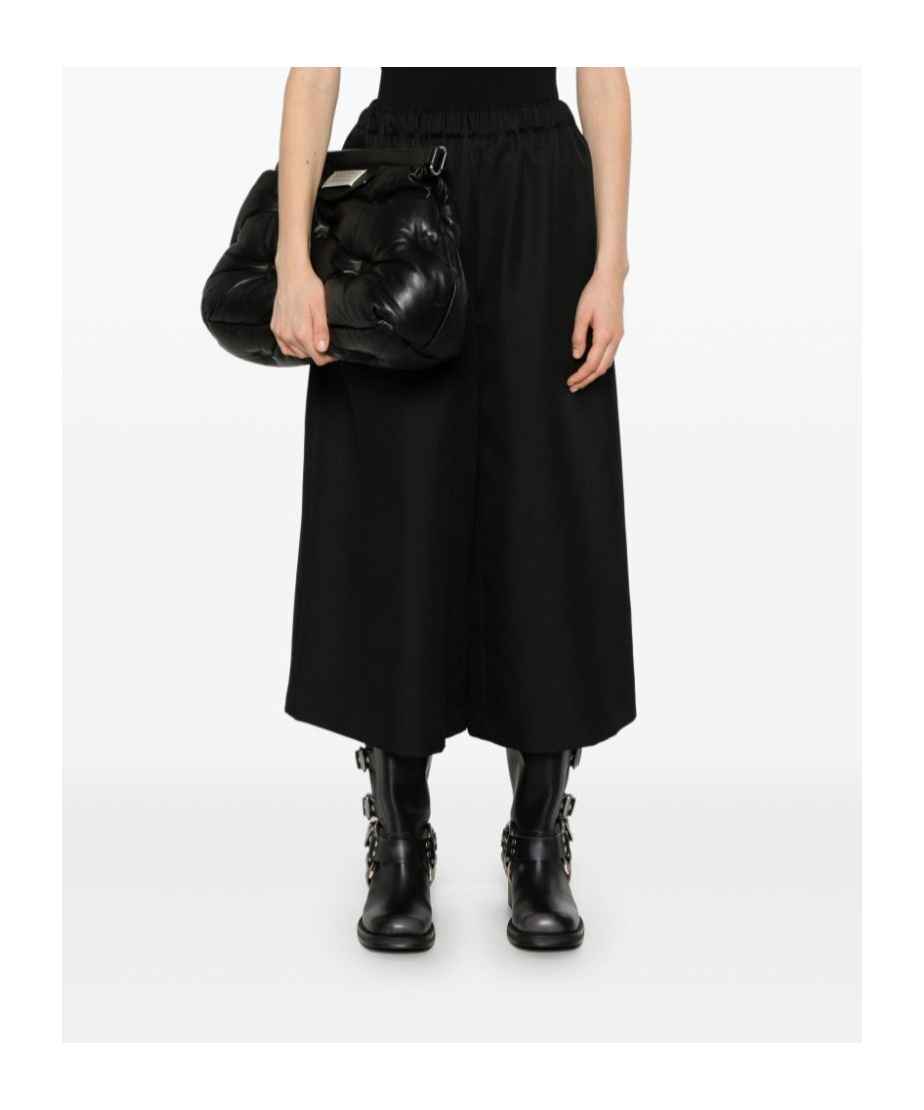 Shop Comme Des Garçons Cropped Trousers In Black