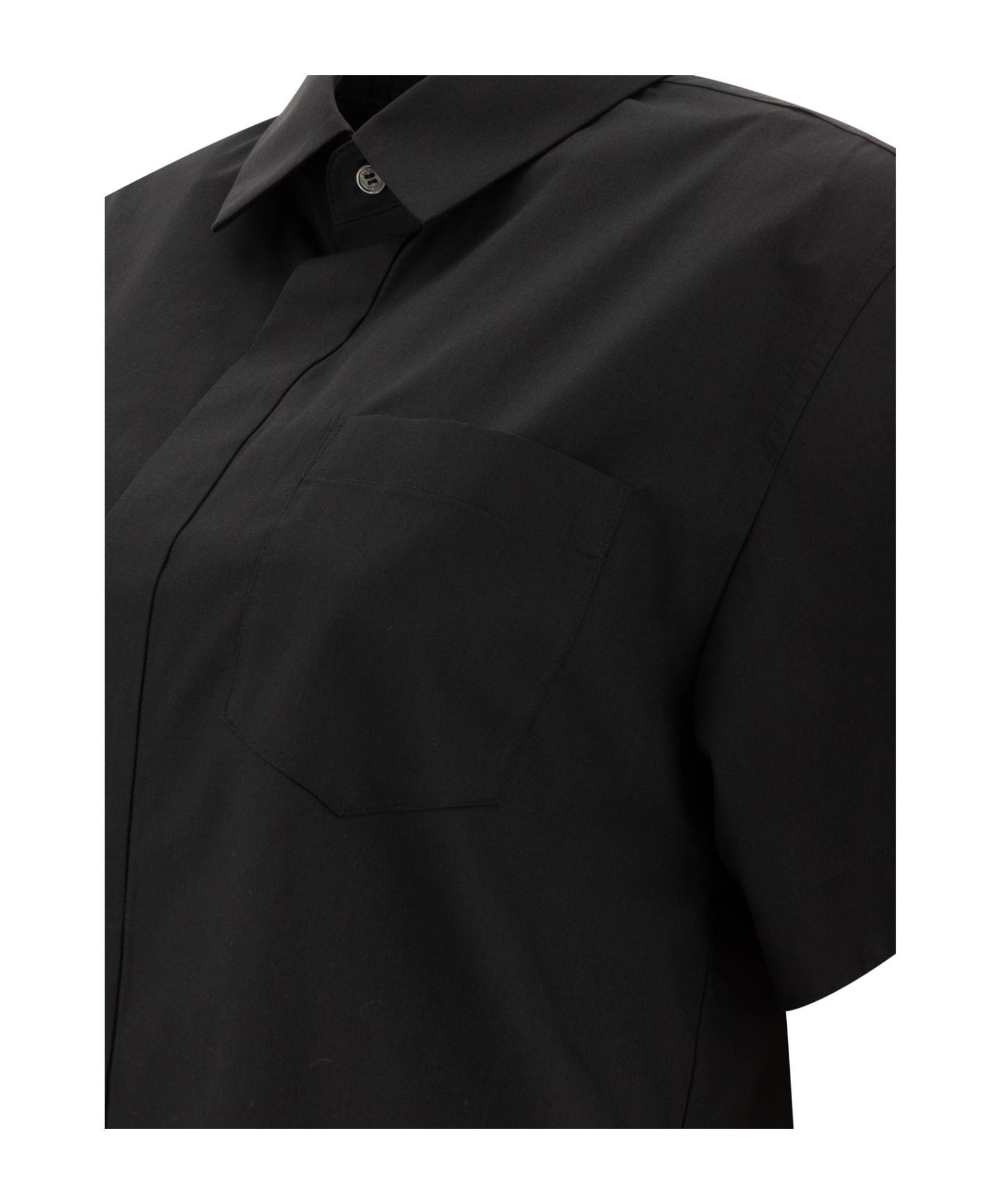 Shop Sacai Pleated Shirt In Black