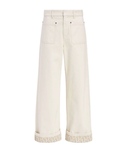 Dior Belt-loop Jeans In White