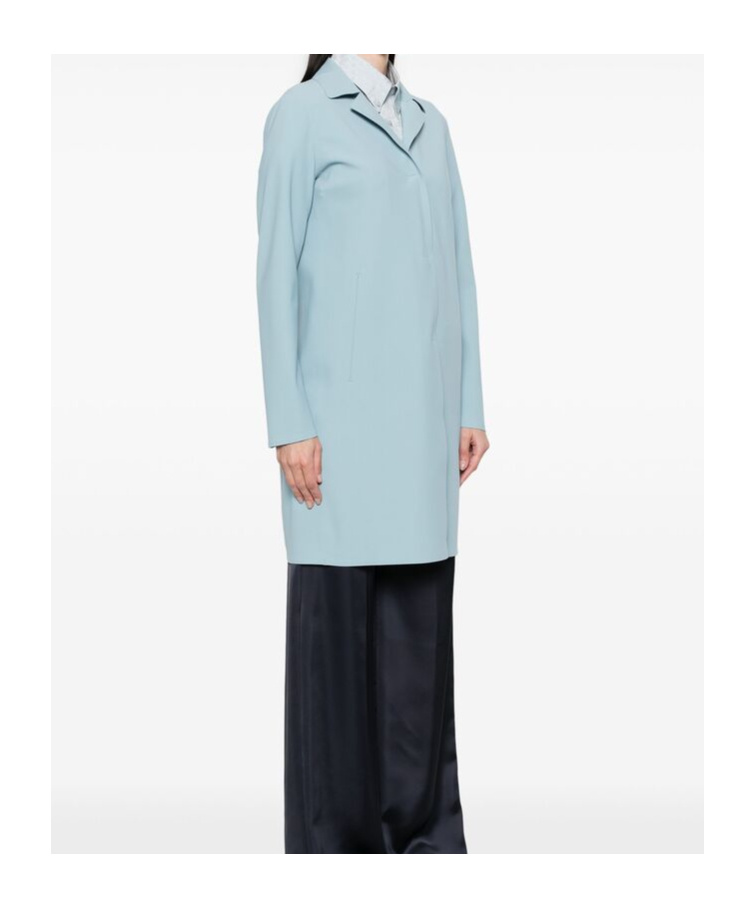 Herno Single-breasted Coat In Blue