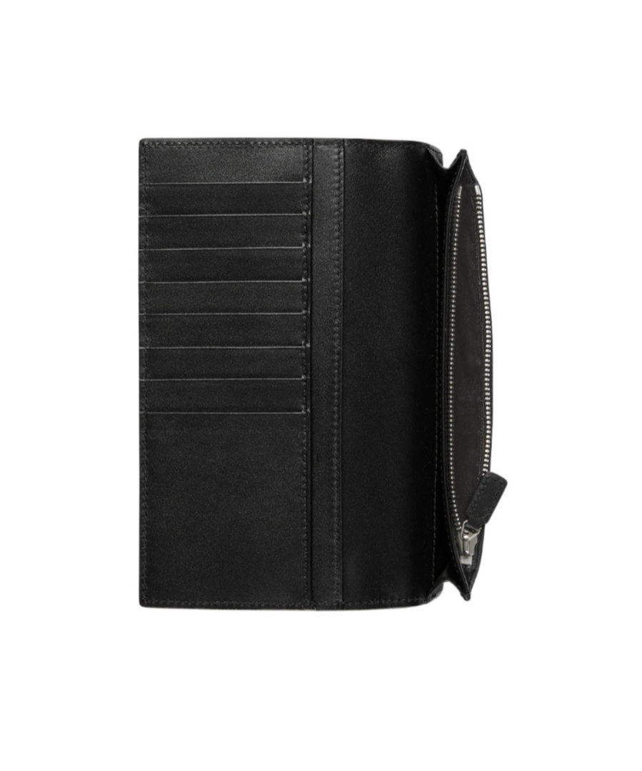 Gucci Gg Emblem Long Wallet In Black