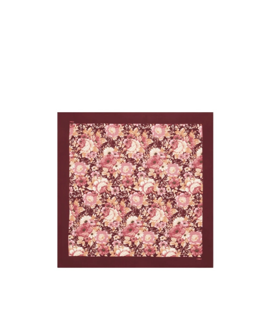 CHLOÉ CHLOÉ THE CHLOÉ ROSES SQUARE SCARF