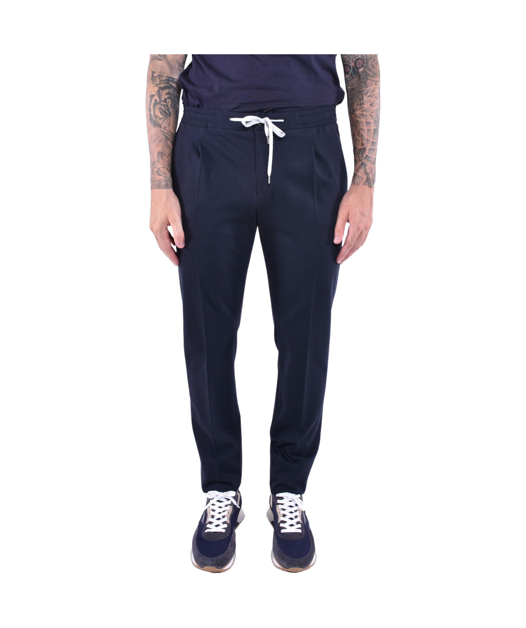 Pt Torino Soft Stretch Tech Jersey Pants In Blue