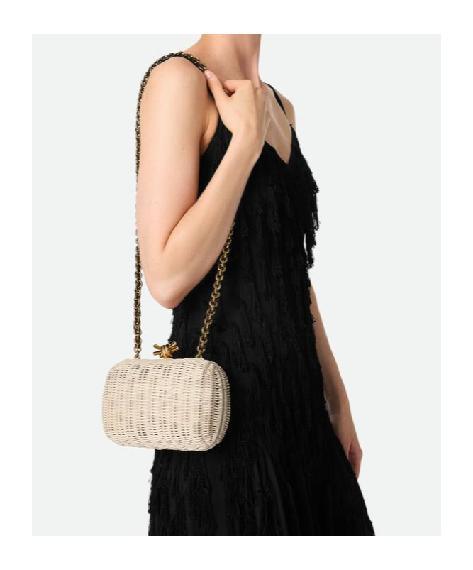 Bottega Veneta Knot Chain In Natural/fondant