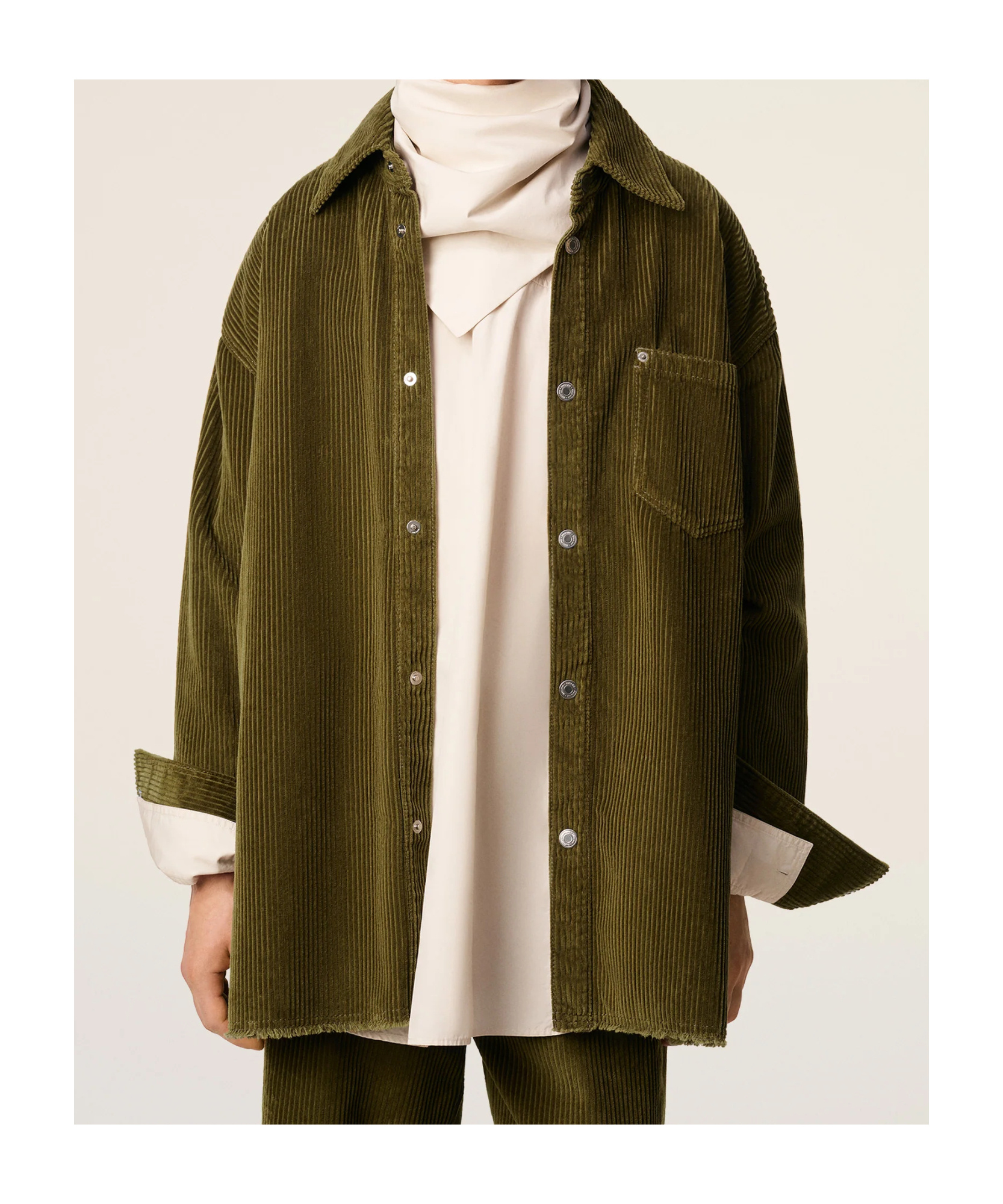 Ami Alexandre Mattiussi Overshirt With Chest Pocket And Long Sleeves In Brown