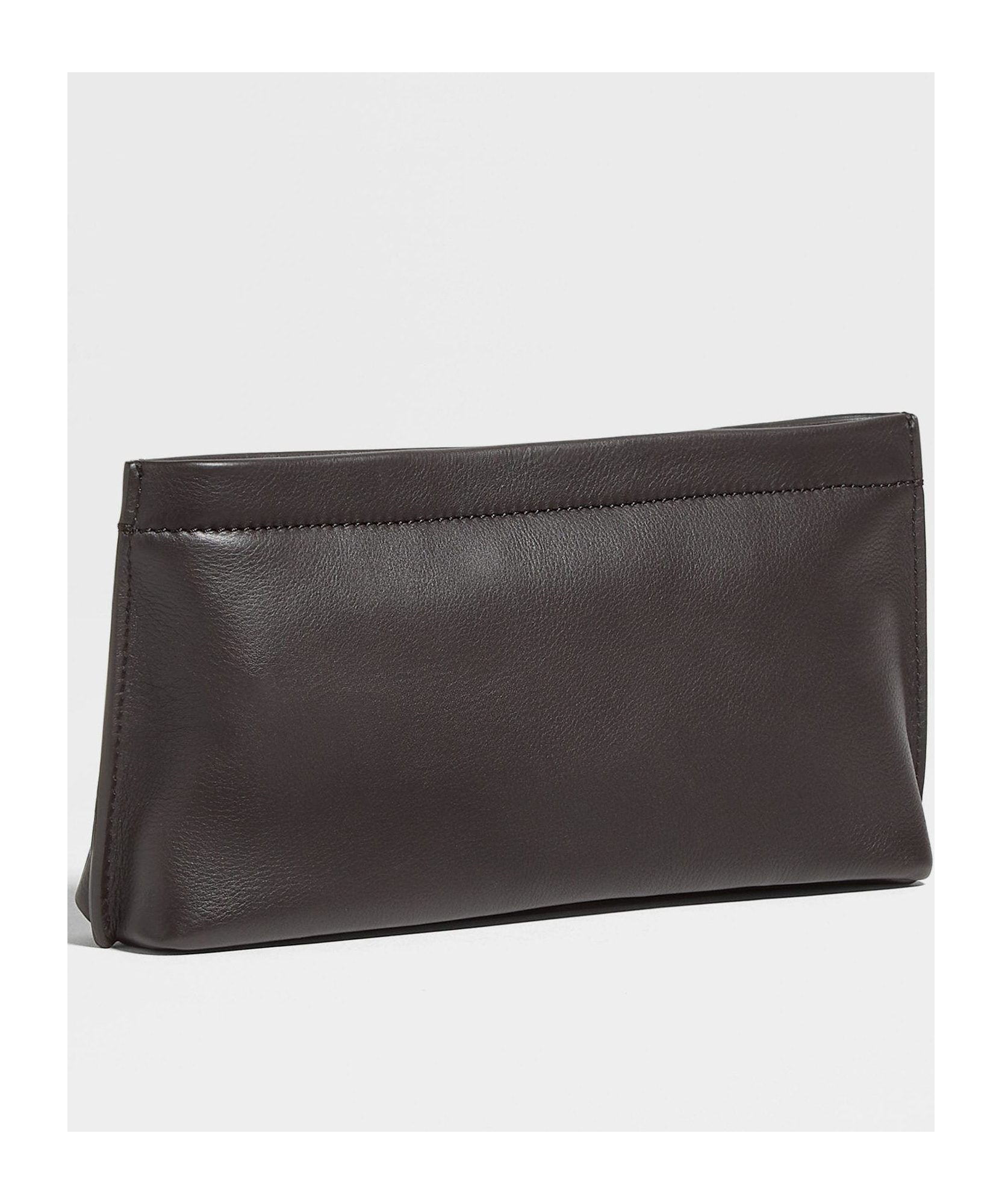 Zegna Secondskin Clutch Bag In Brown