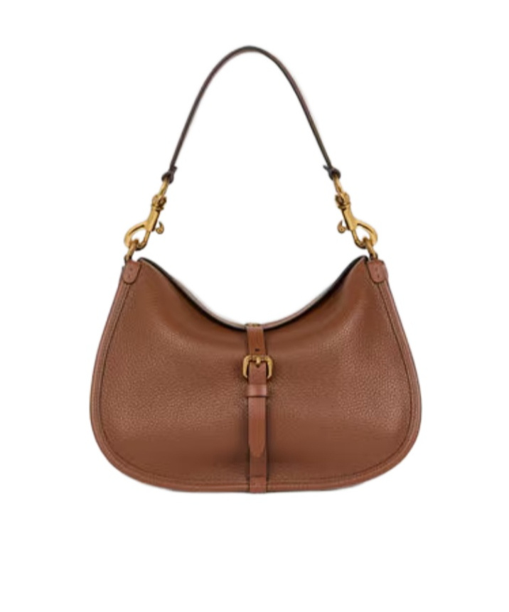 Etro Medium Leather Pony Bag In Brown