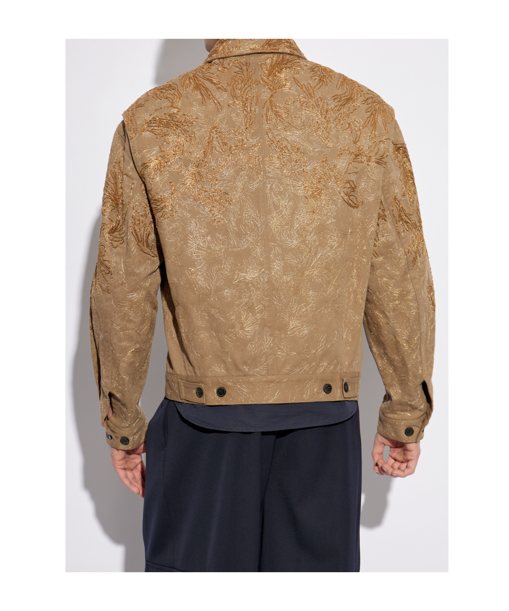 Dries Van Noten Long Sleeve Casual Jacket In Nude