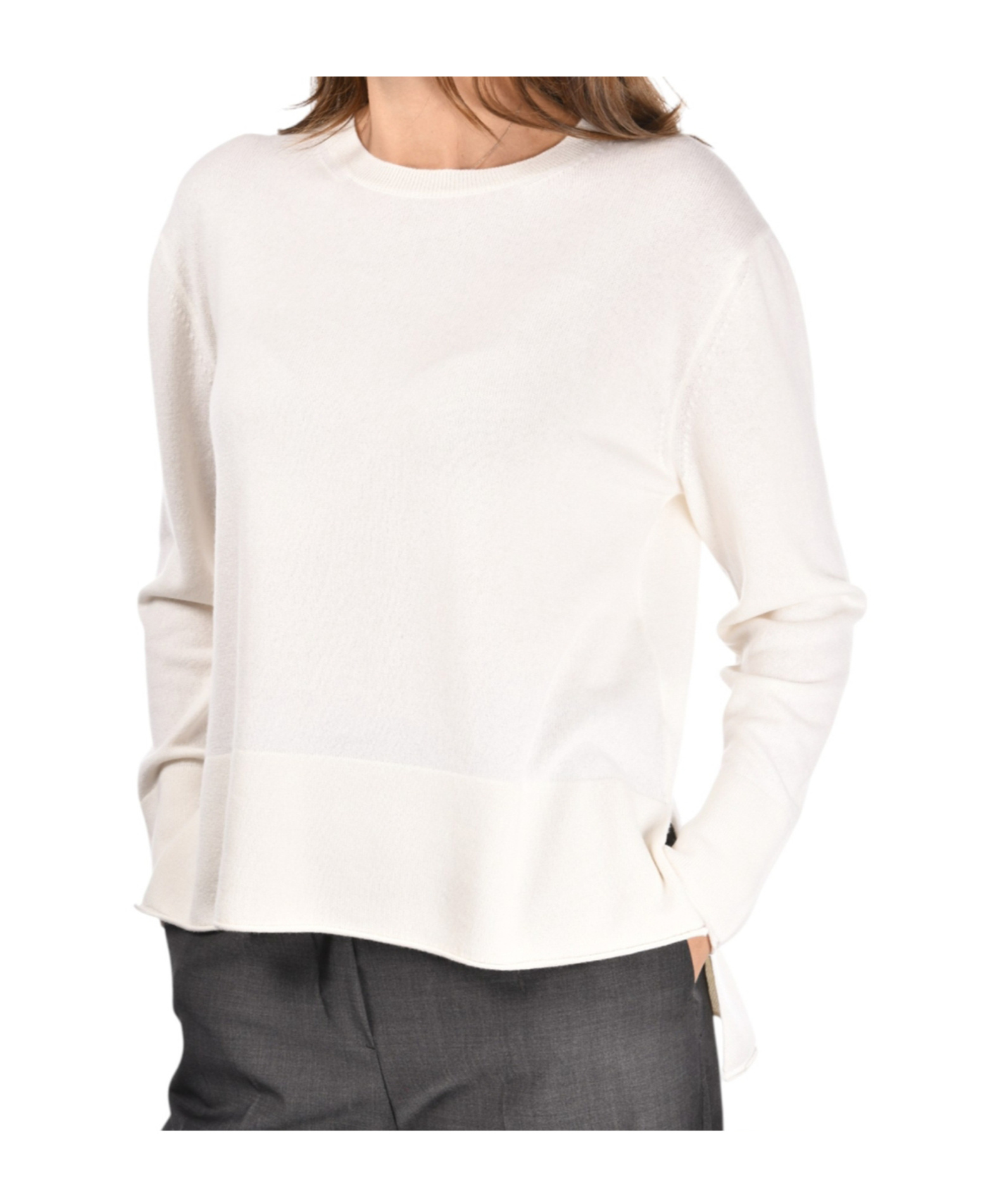 Gran Sasso Crew-neck Swea In White