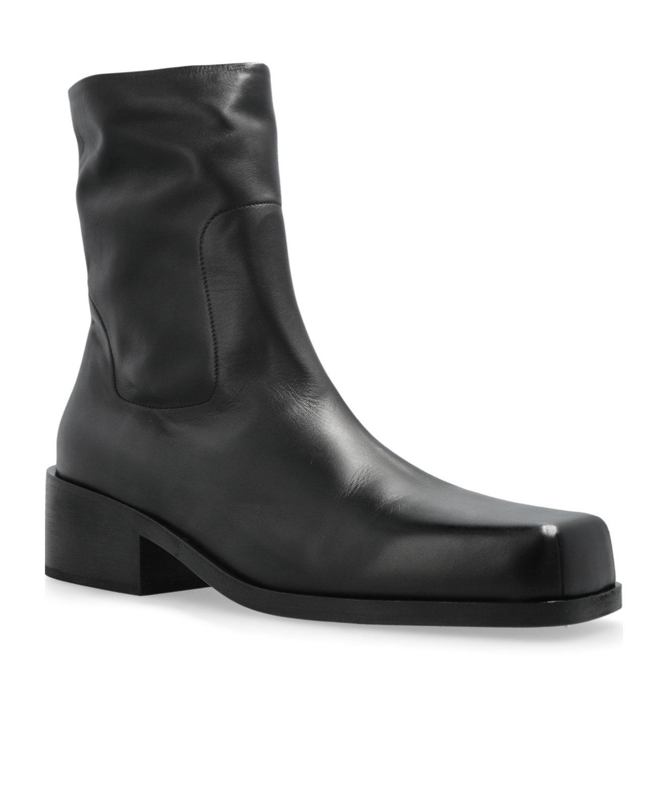 Marsèll Square Toe Zipped Boots In Black