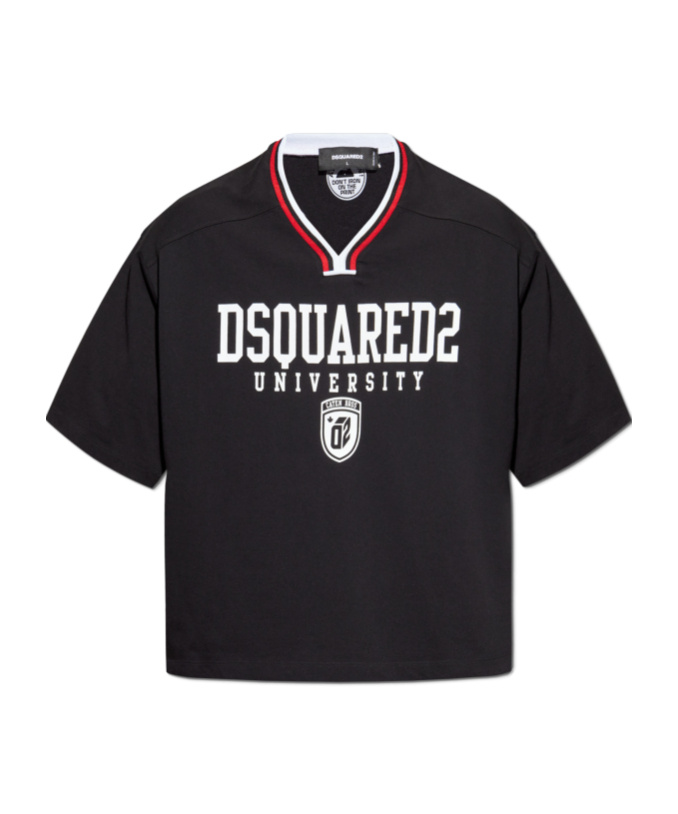 Shop Dsquared2 Logo-print T-shirt In Black