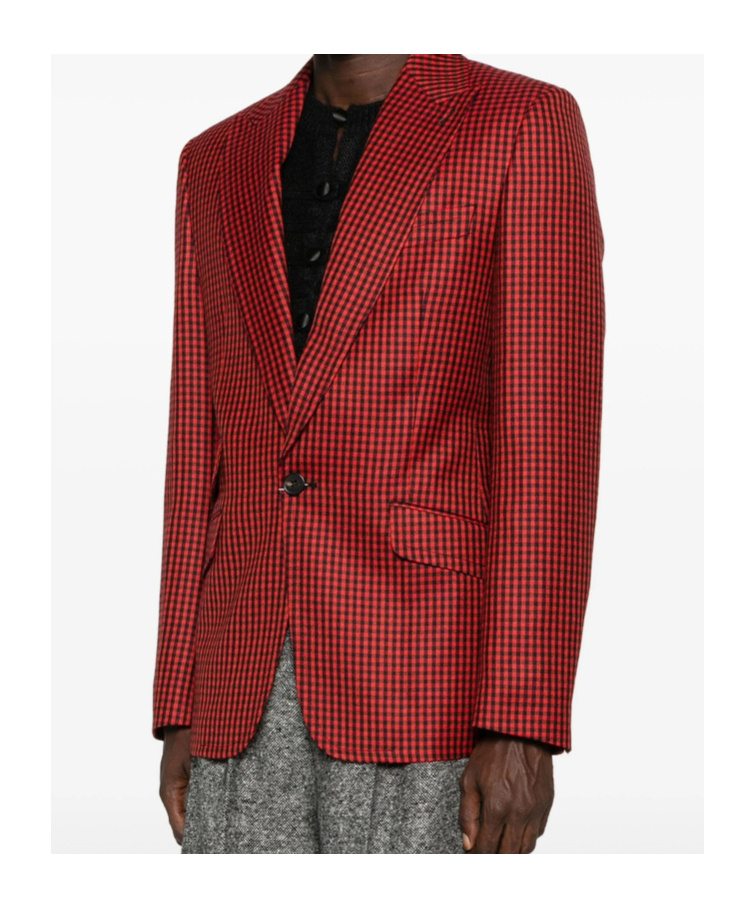 Vivienne Westwood Gingham-check Single-breasted Blazer In Red