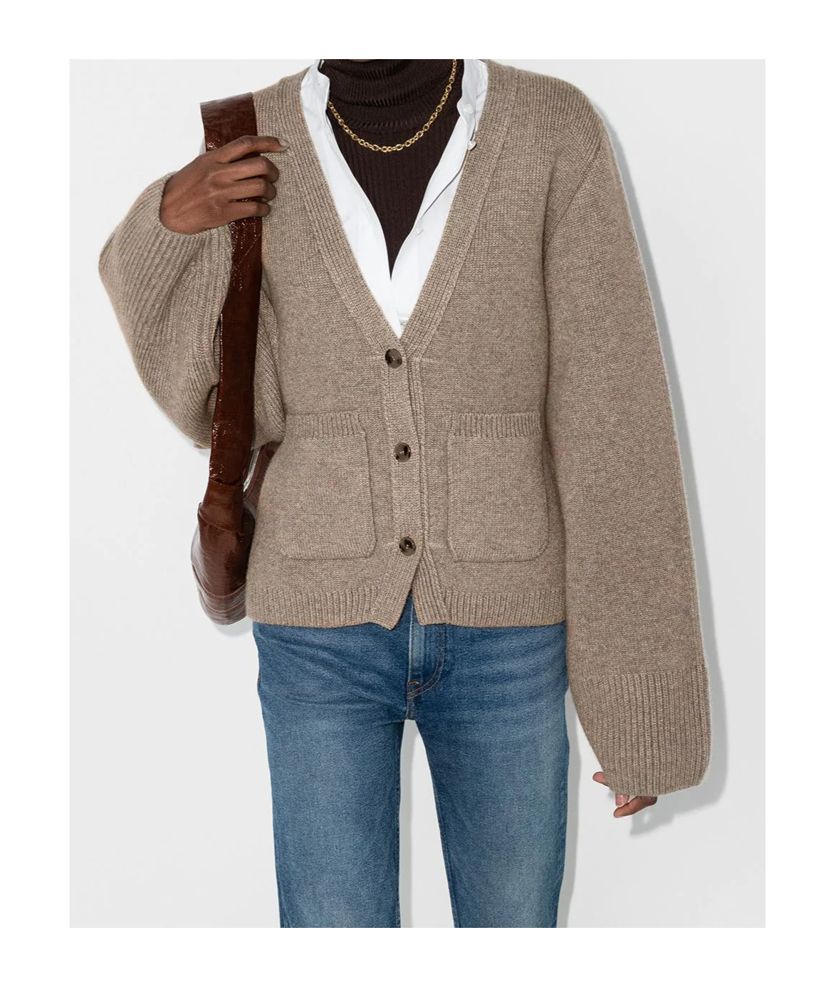 Khaite Scarlet Cashmere-blend Cardigan In Nude