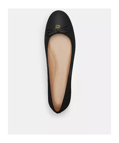 COACH ABIGAIL LEATHER BALLERINA SHOES
