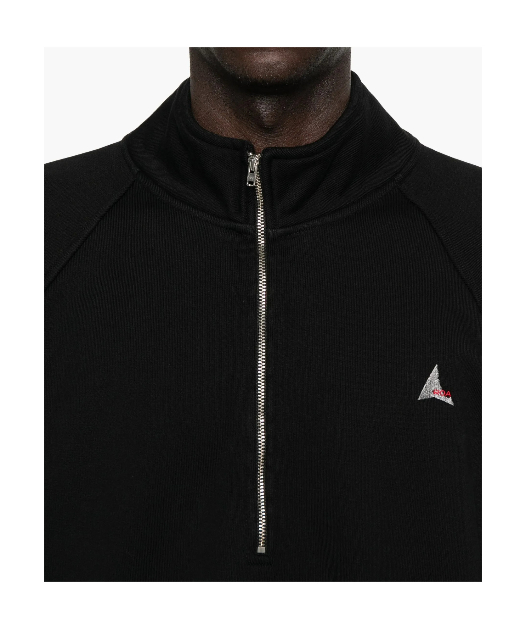 Roa Half-zip Embroidered Sweatshirt In Black