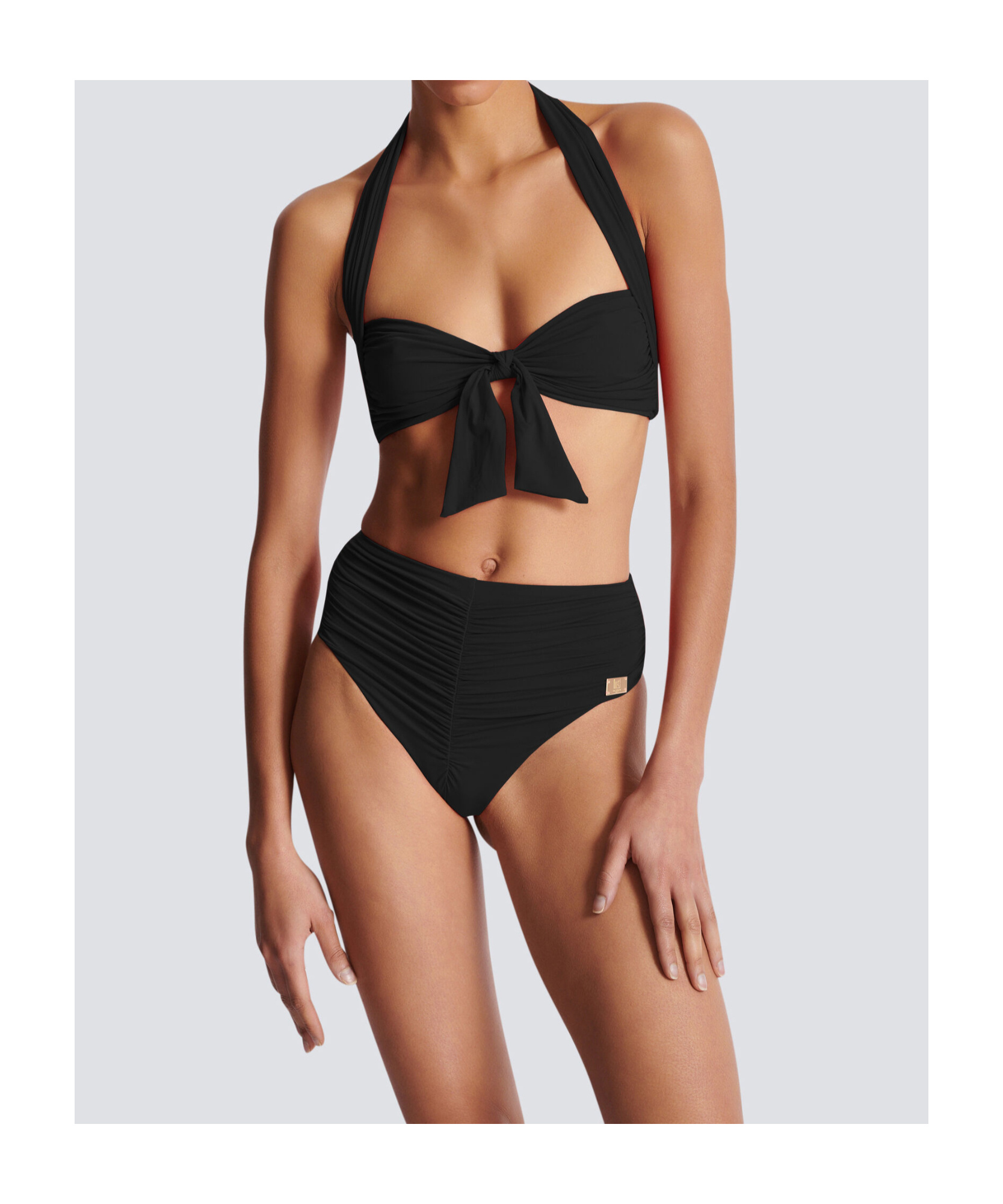 Balmain Plain Two-piece Swimsuit In Green