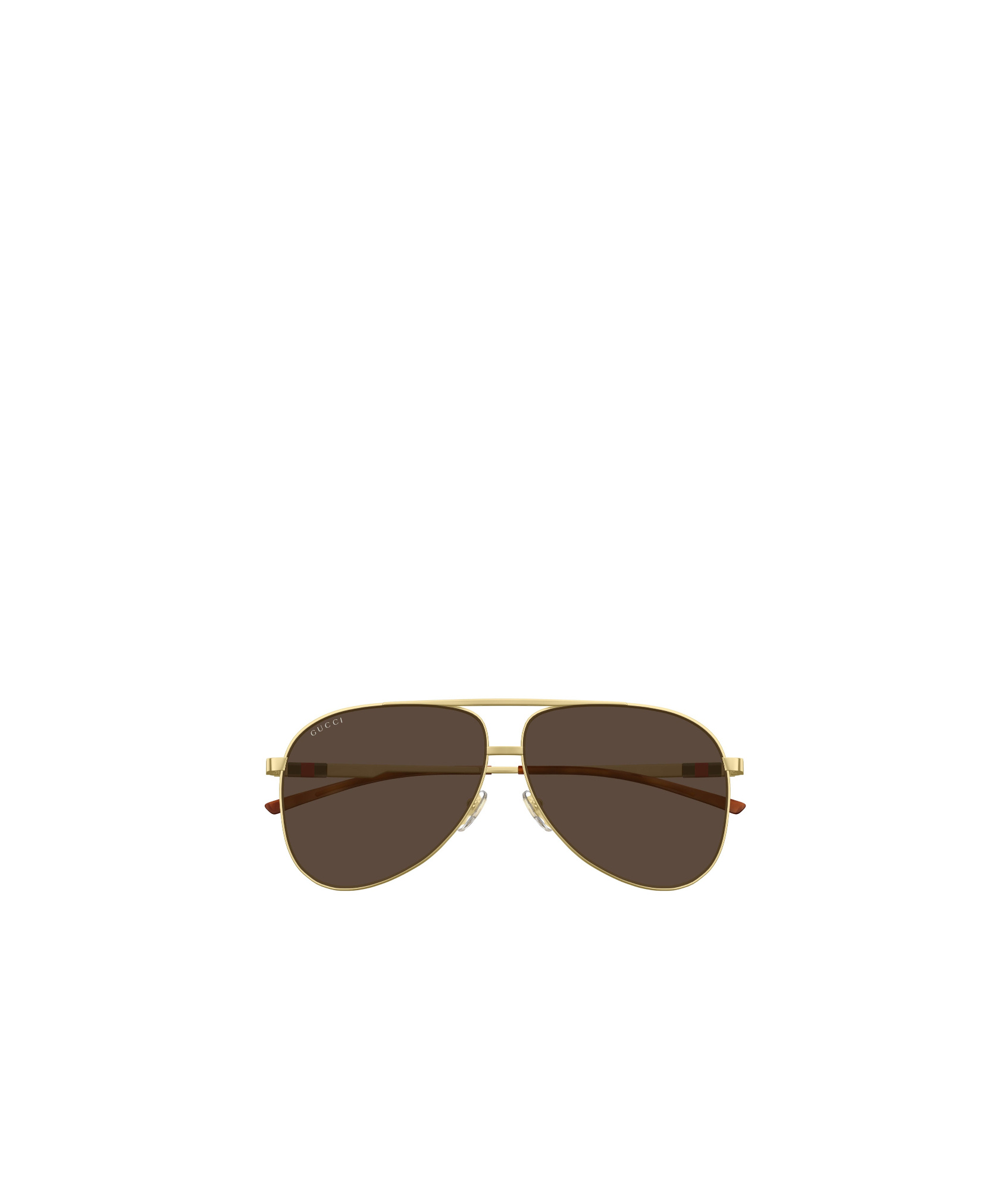 Gucci Geometric Frame Sunglasses In Brown