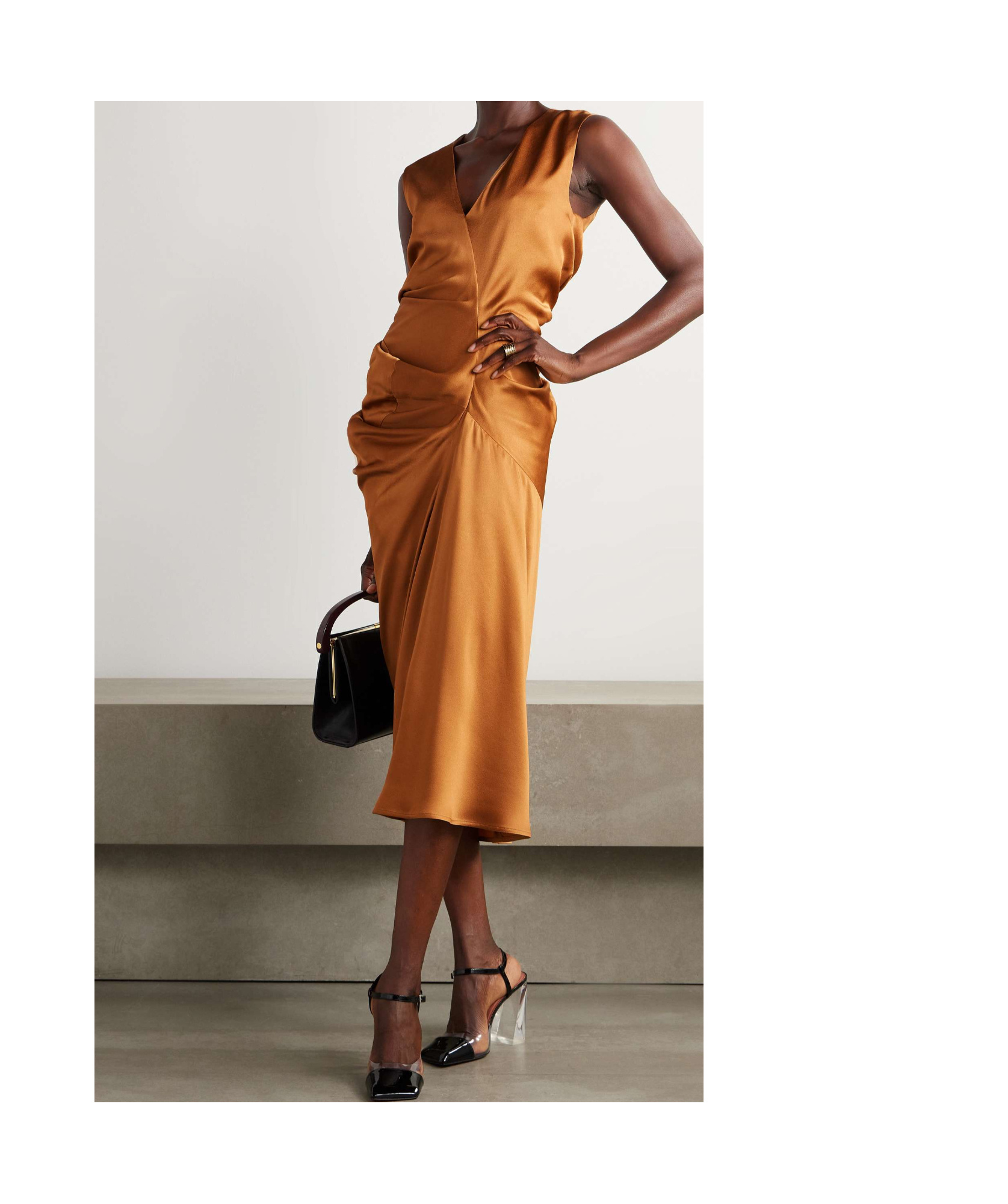 DRIES VAN NOTEN PLEATED MID-LENGTH DRESS