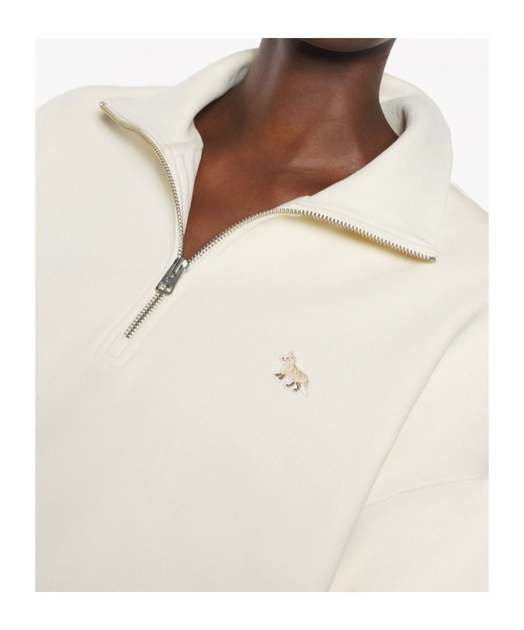Shop Maison Kitsuné Long Sleeve Sweatshirt In White
