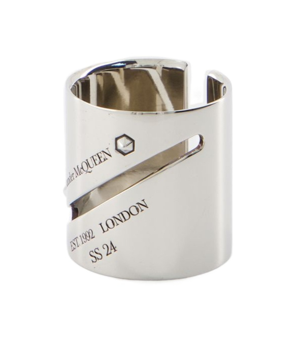 Alexander Mcqueen Hollowed Out Ring In White