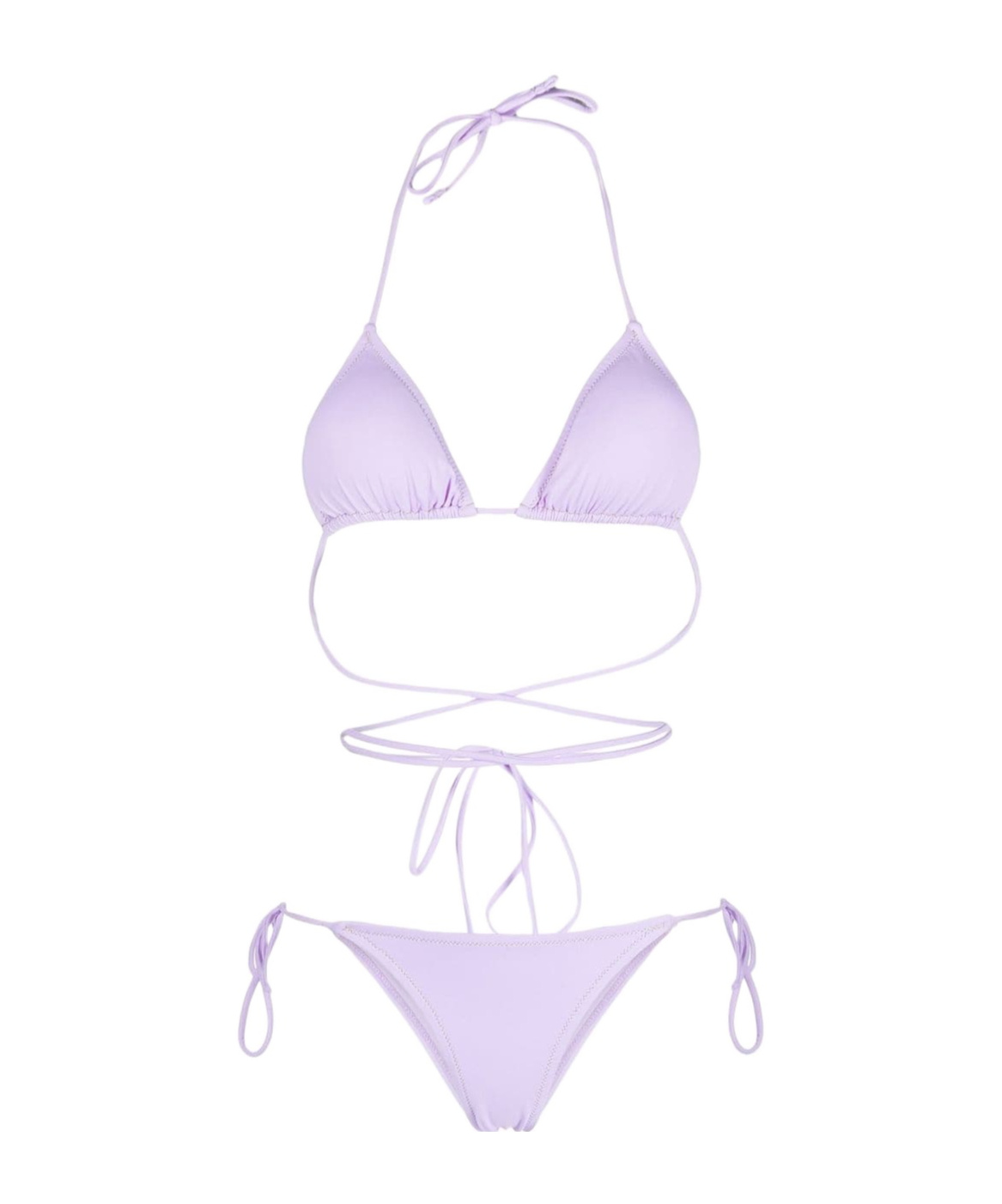 Reina Olga Triangle Bikini Set In White