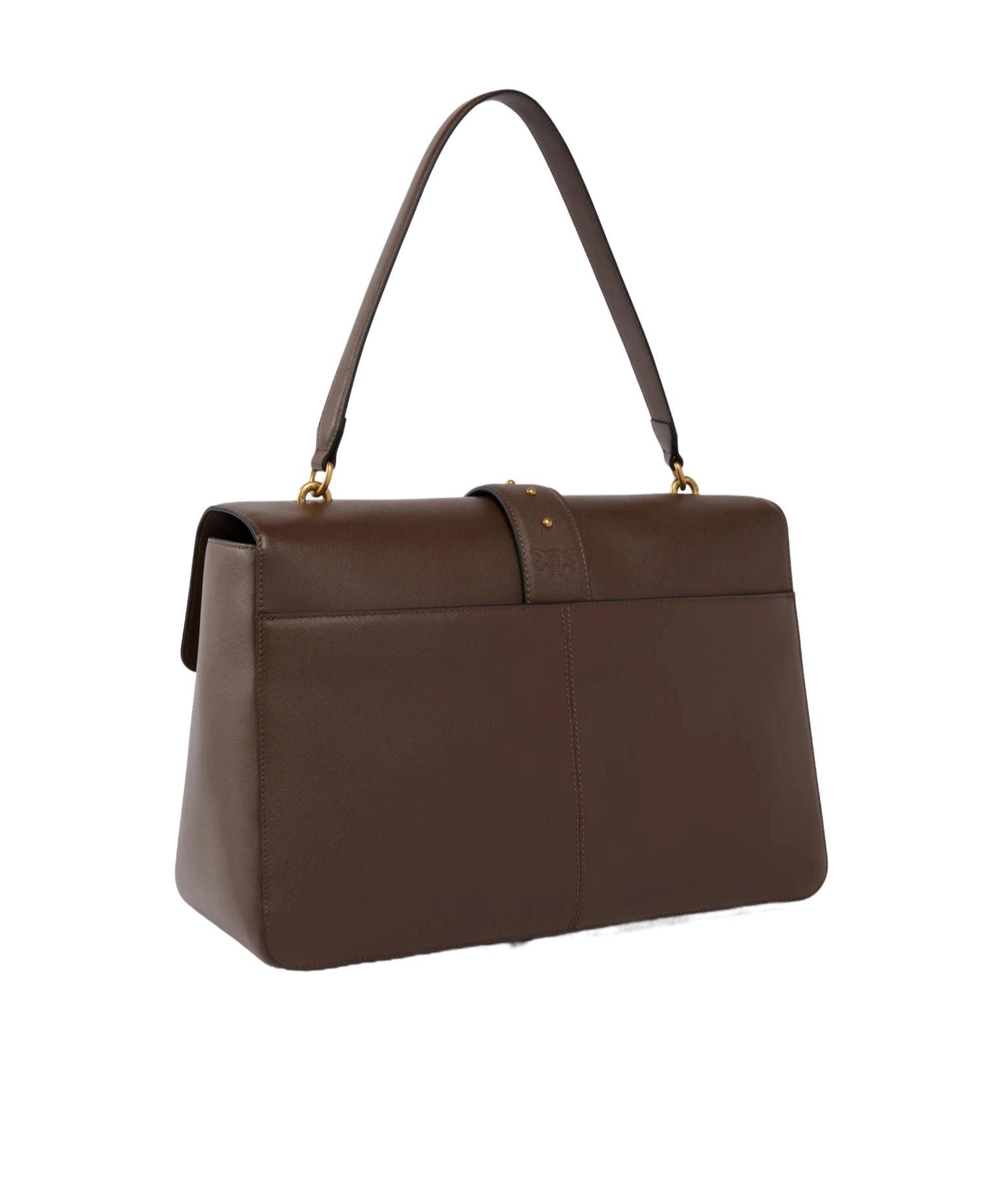 Pinko Leather Maxi Love Bag Slouchy Shoulder Bag In Brown