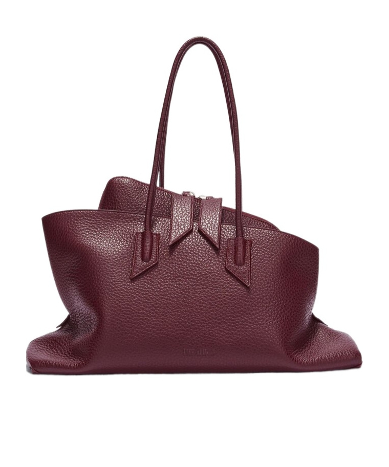 Attico Maroon La Passeggiata Medium Tote In Red