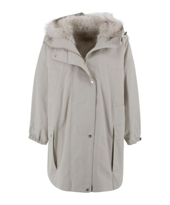 Max Mara Long-sleeved Coat In Gray