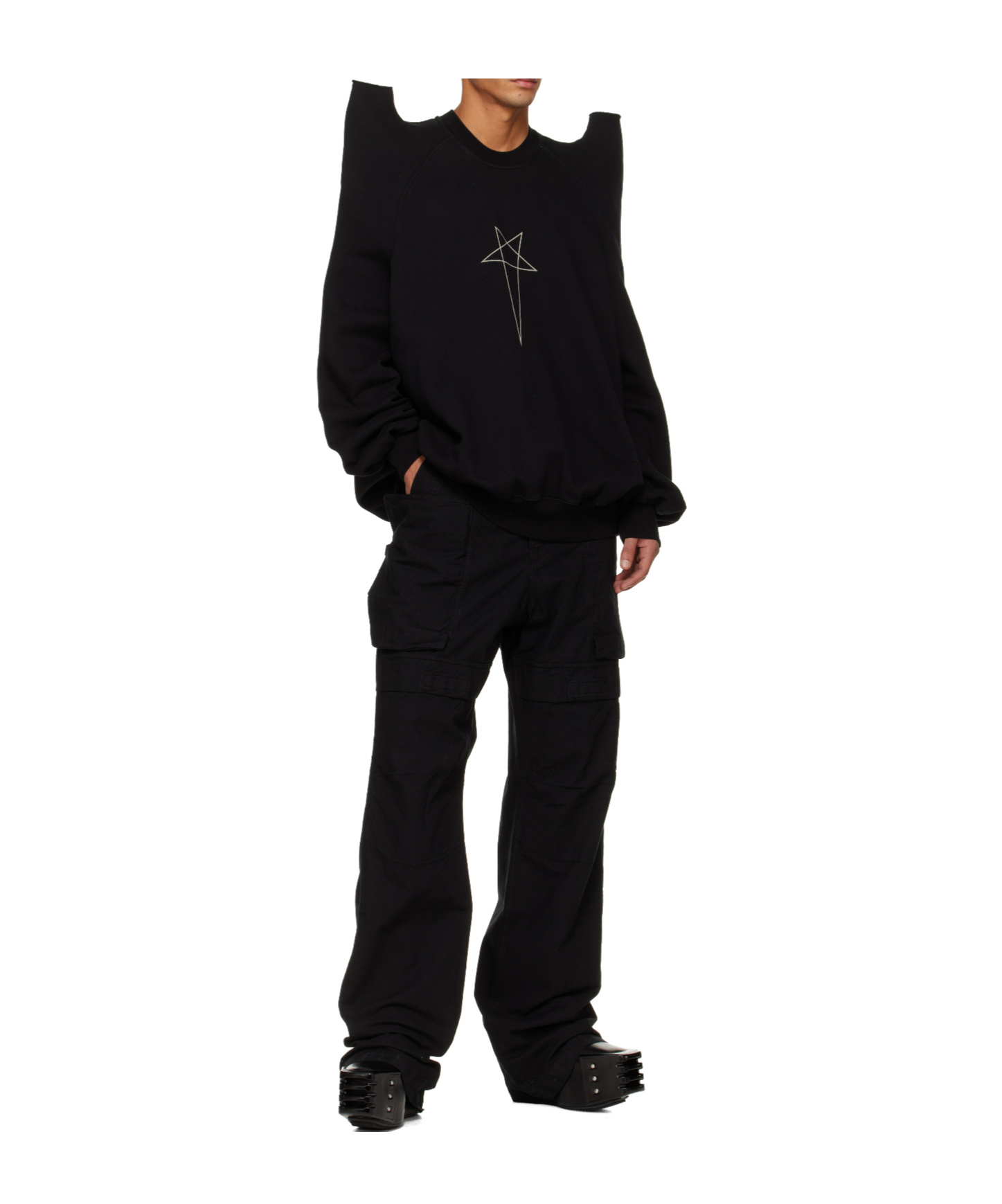 Rick Owens Drkshdw Concordians Tecsweat Pullover In Black