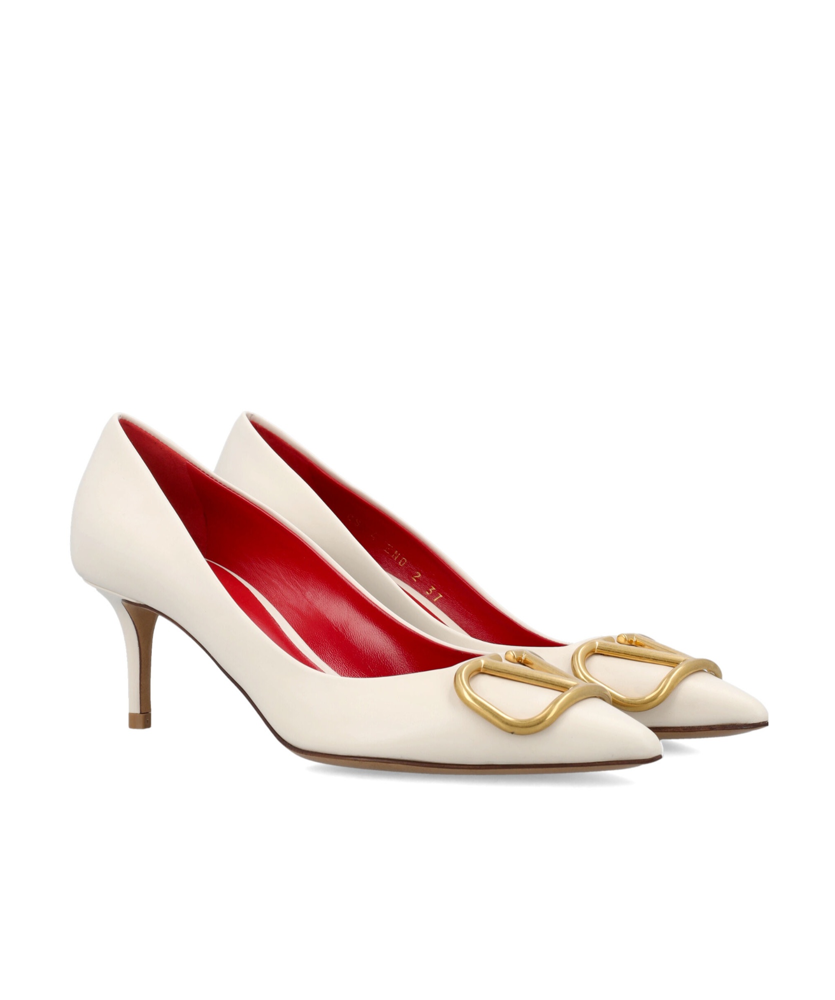 Valentino Vlogo Signature 80 Leather Pump In Nude