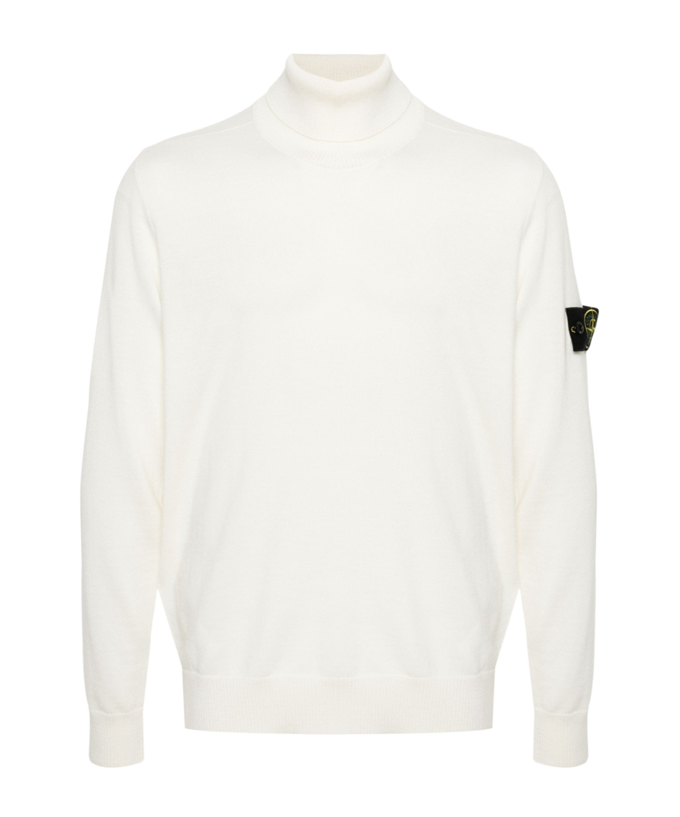 Stone Island Compass-badge Wool Jumper In White