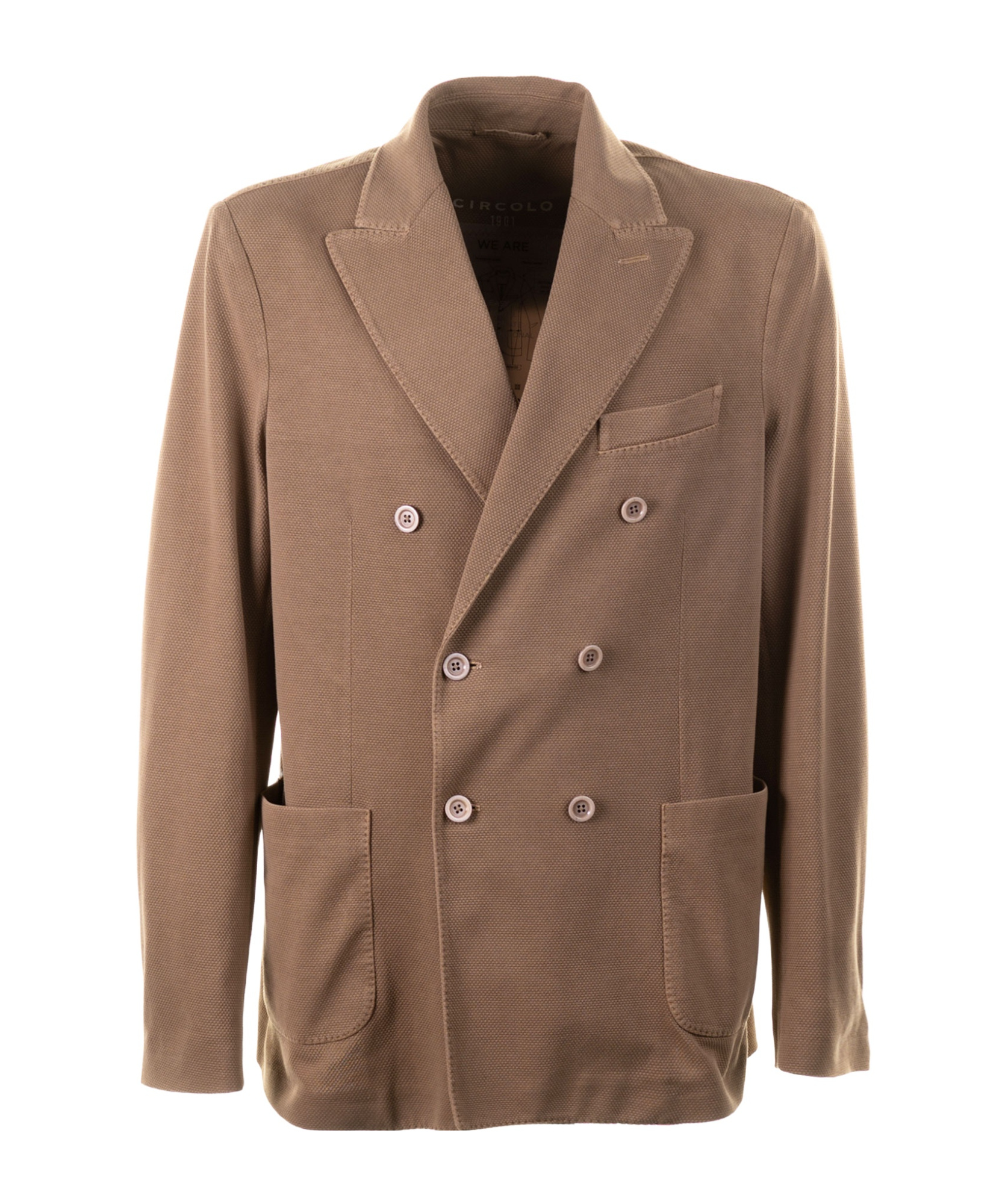 Circolo 1901 Double-breasted Blazer In Brown