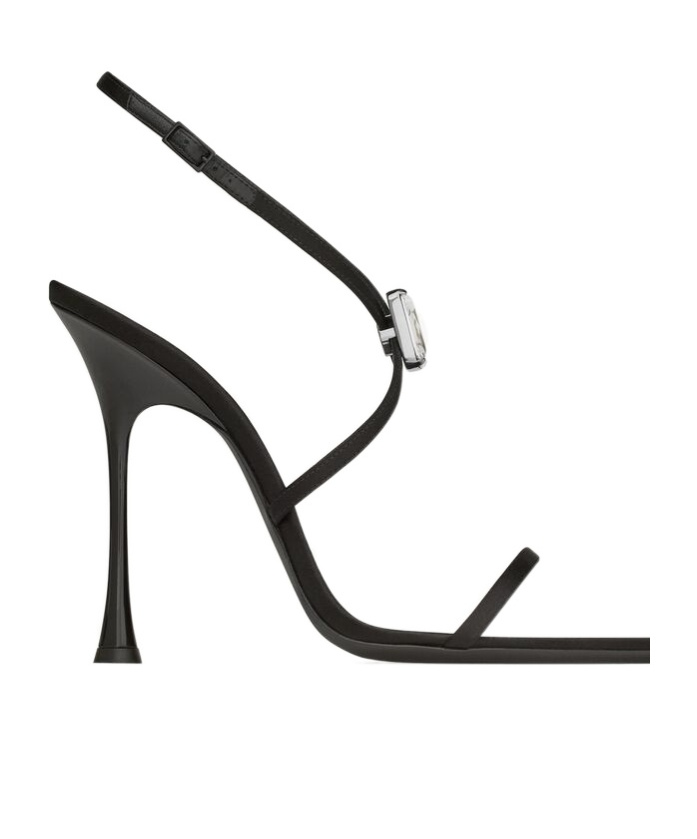 Saint Laurent Open-toed High-heeled Sandals In Black