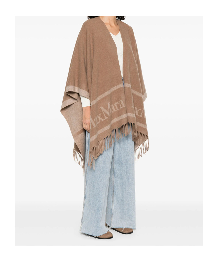Max Mara Hildestd Cape In Brown