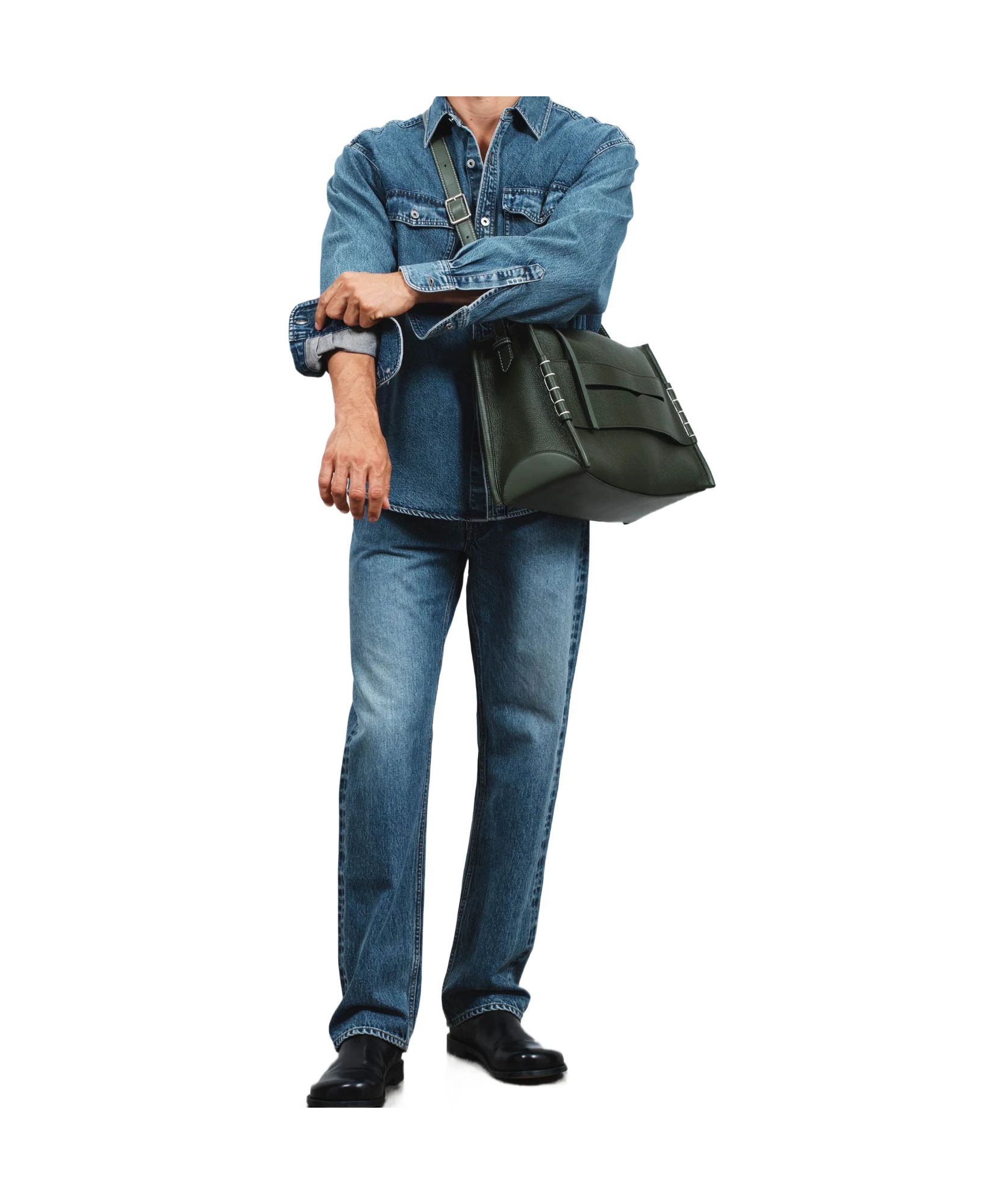 Jw Anderson Mens Oversized Shirt In Mid Blue