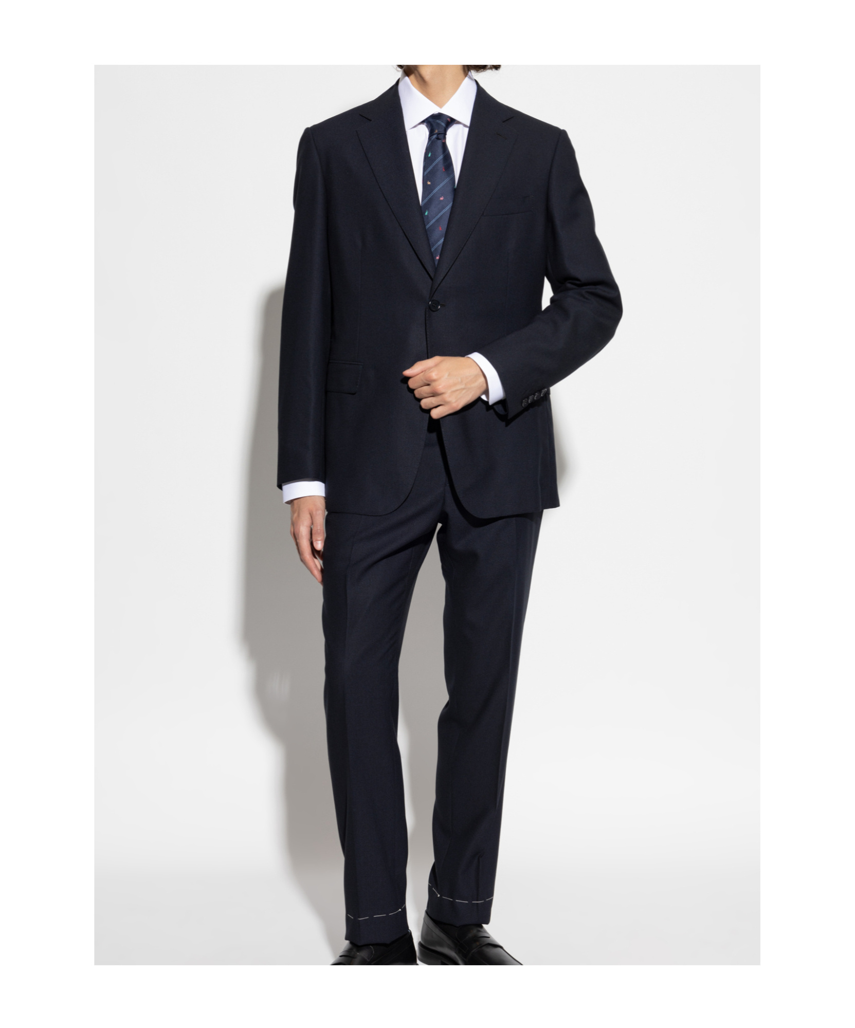 Brioni Single-breasted Wool Suit In Blue