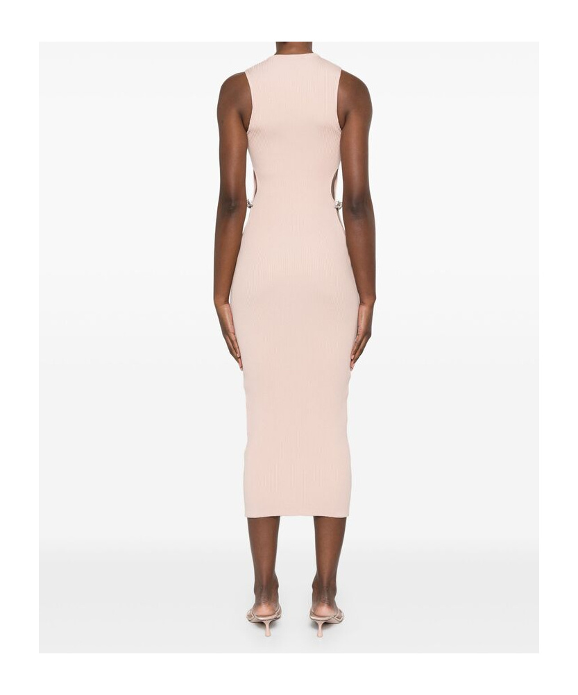 Machmach Round-neck Dress In Nude