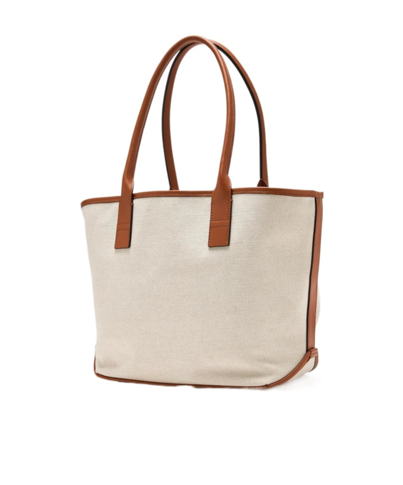Hogan Embossed-logo Canvas Tote Bag In Neutral