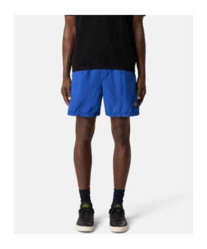 Stone Island Mid-length Swim Trunks In Blue