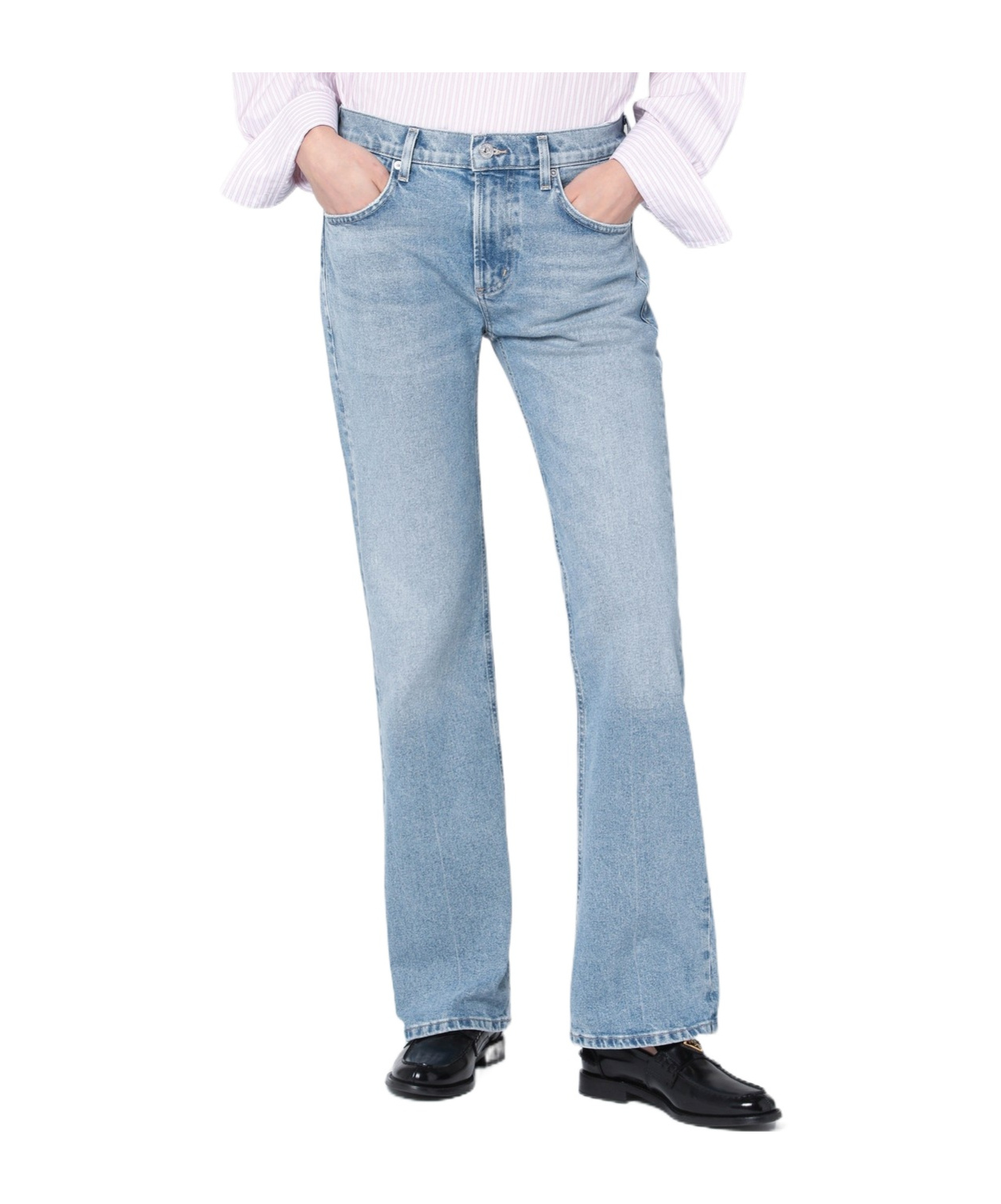 Citizens Of Humanity Florence Wide Straight In Scout In Light Vintage Indigo