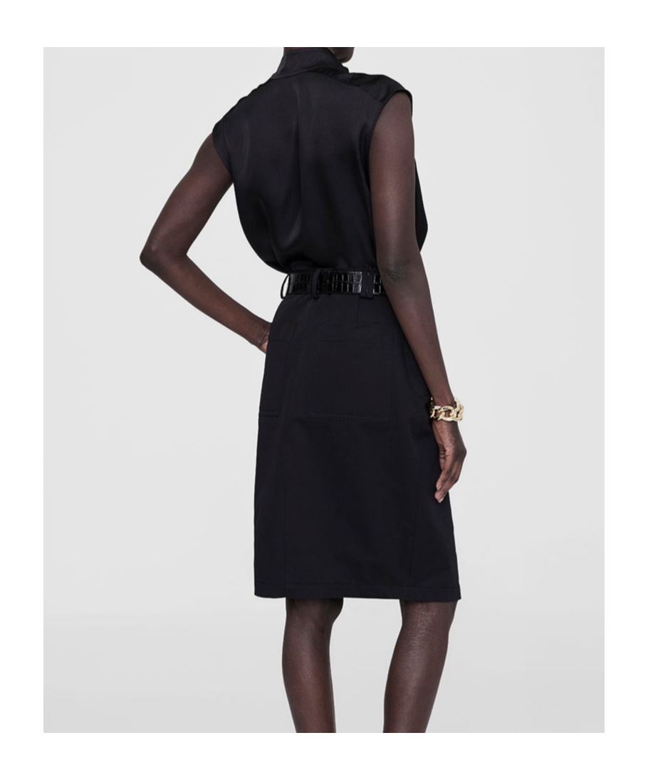 Anine Bing Zaire Midi Skirt In Black